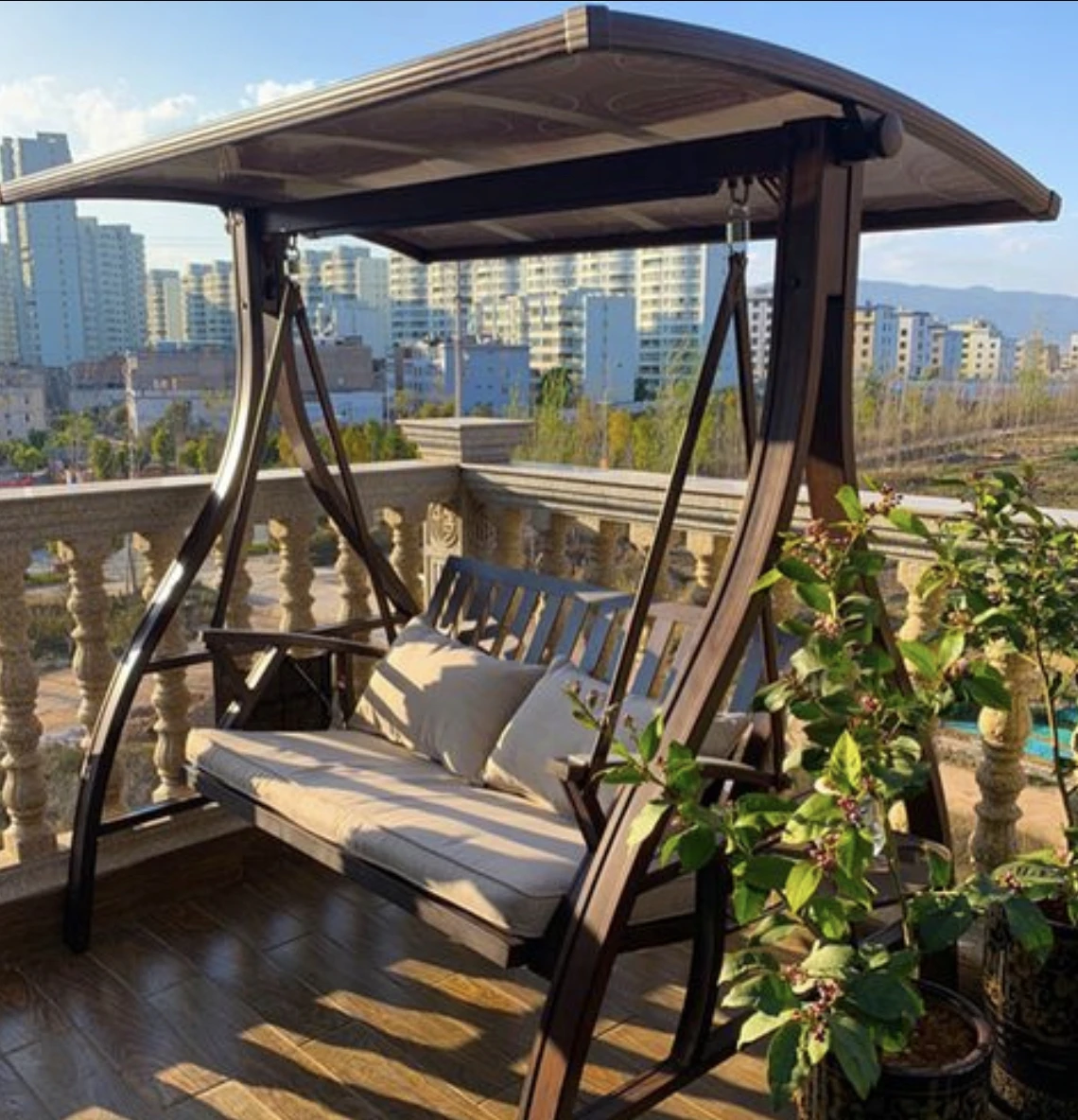 MORE DESIGN Wholesale Outdoor Factory Price Furniture Garden Hammock Rocking With Stand Hanging Patio Swing Chair