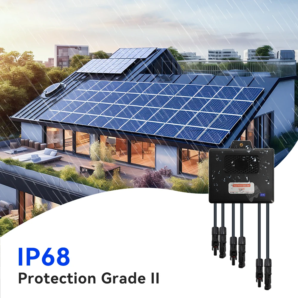 Imagem -03 - Otimizador de Energia Fotovoltaica para Monitoramento do Sistema de Painel Solar Limitação de Tensão Anti-hotspot 400w 600w 800w 1300w 1600w Entrada 13v75v Ip68