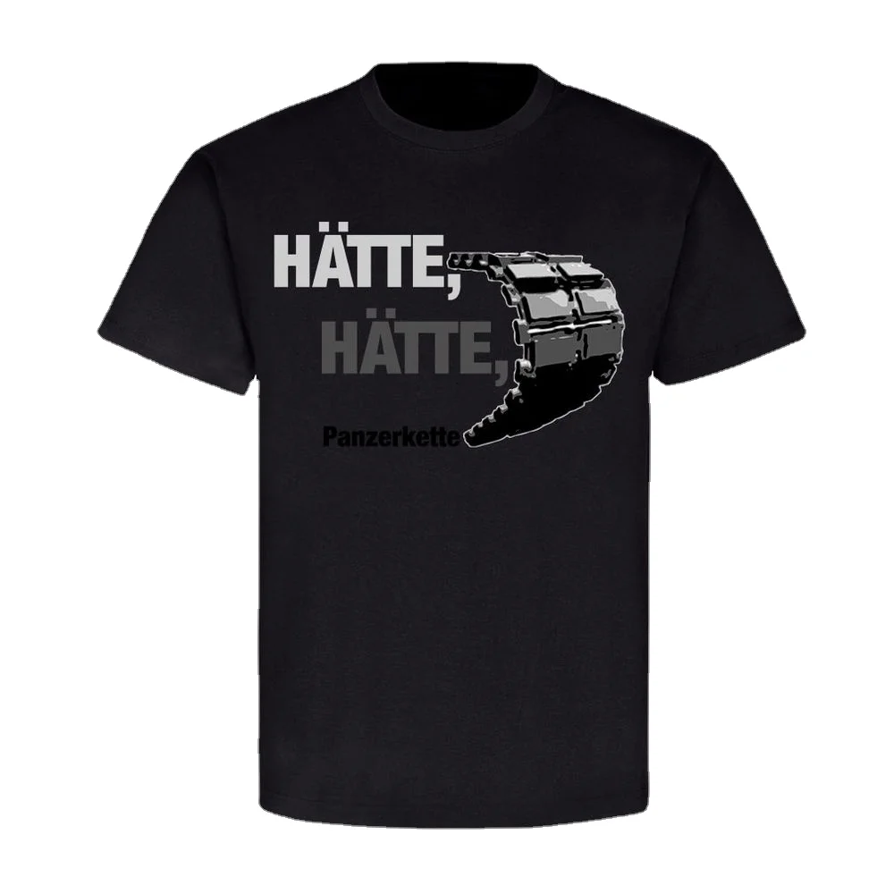 

Hätte Hätte. Panzerkette BW Leopard Panzer Panzermann Fahrrad T-Shirt. Summer Cotton Short Sleeve O-Neck Mens T Shirt New S-3XL