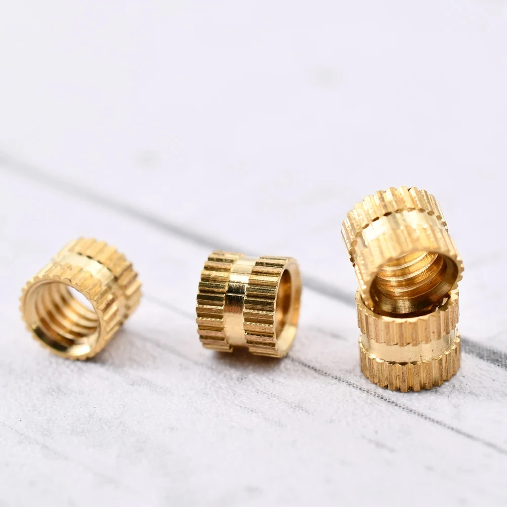 M2 150-350pcs Thread Injection Nut Brass Heat Insert Nut Hot Melt Knurled Insertnut Threaded Inserts for 3d Printing Accessories