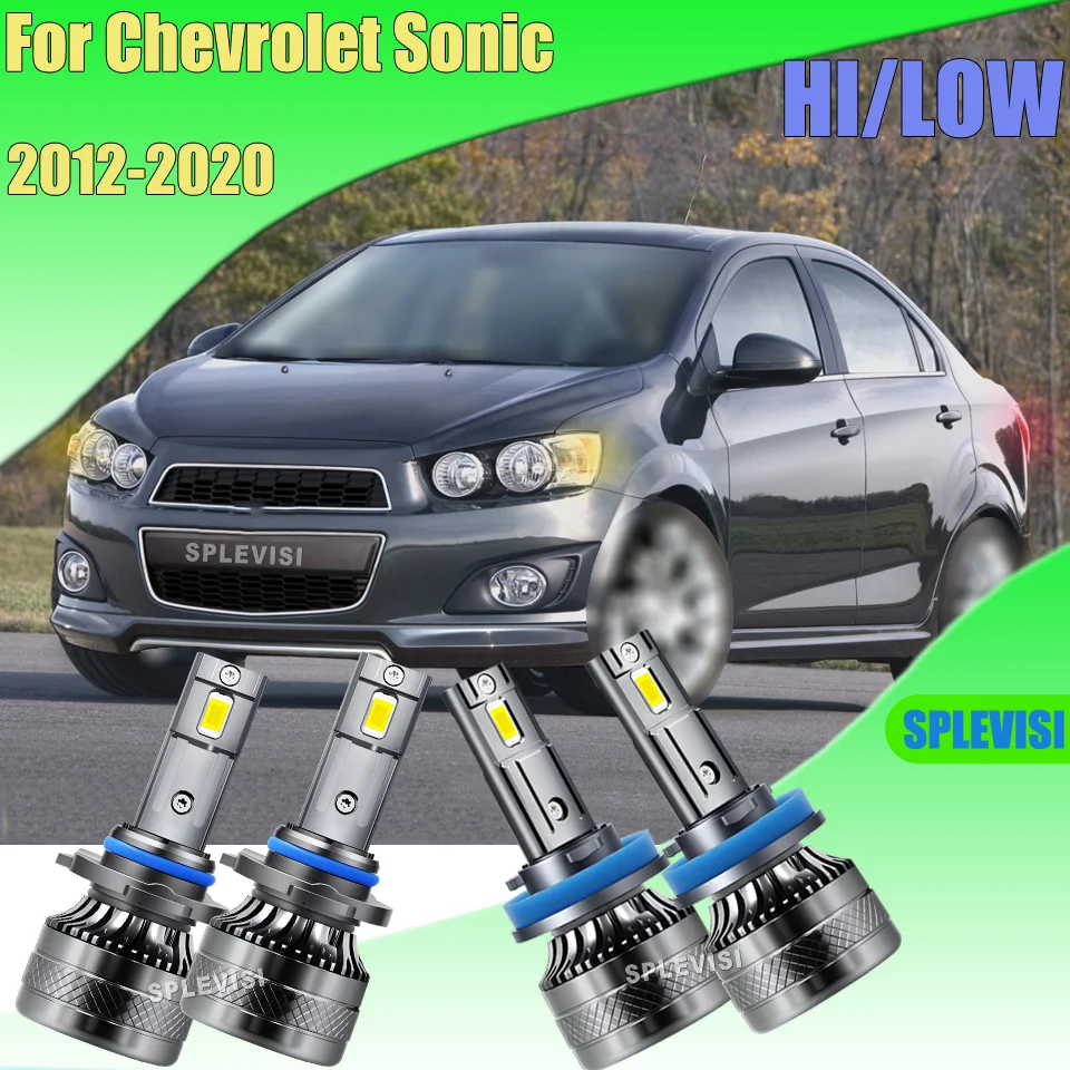 

6000K 200W Car Headlight Hi/Low Beam Conversion Boost & Power-Saving CSP Chips For Chevrolet Sonic 2012-2020 2013 2014 2015 2016