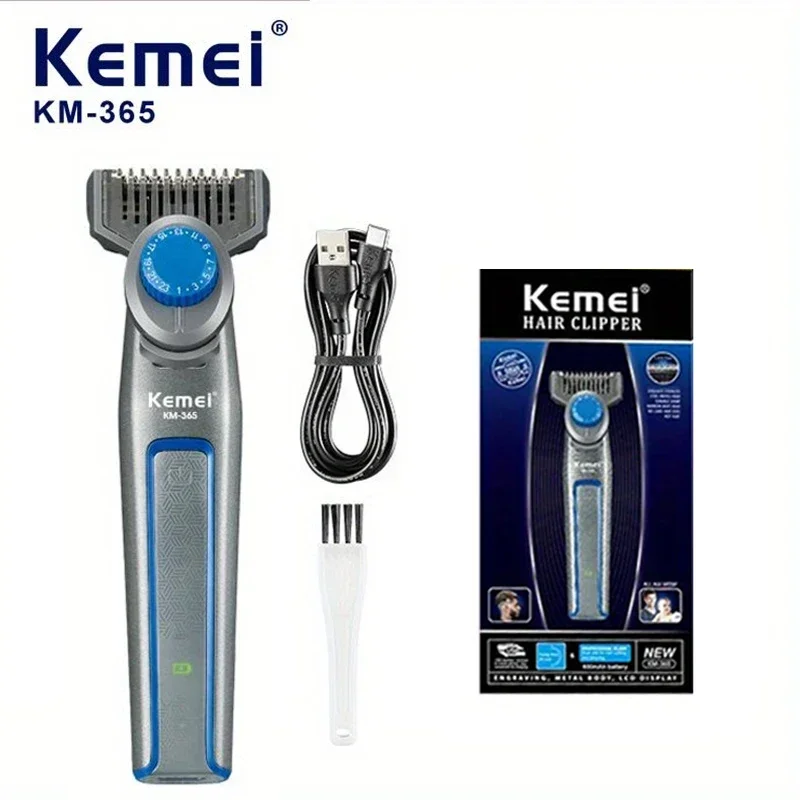 

Kemei KM-365 new mini portable electric pusher with stainless steel blade Type-C charging, strong and low-noise hair clipper