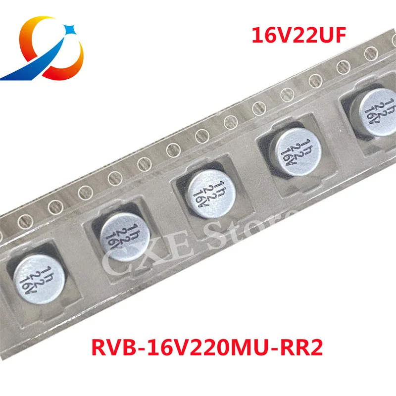 

50PCS SMD Electrolytic capacitors 16V22UF Volume 6.3X5.5MM No Polarity ELNA RVB Series RVB-16V220MU-RR2 22UF 16V NEW