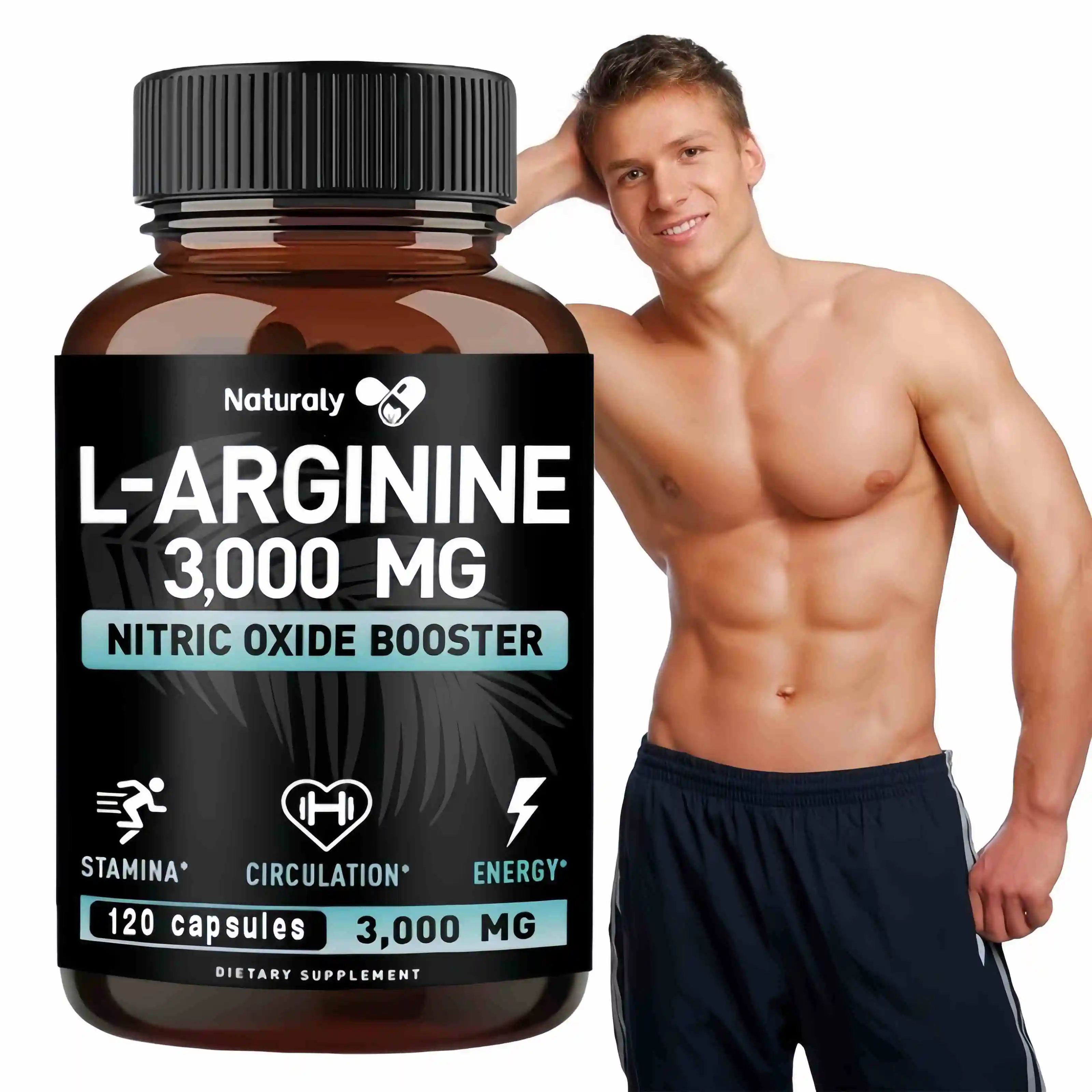 Men's Health Complete L-Arginine, Nitric Oxide Supplement - for Energy, Performance, Endurance, Muscle Growth, Vascular Function