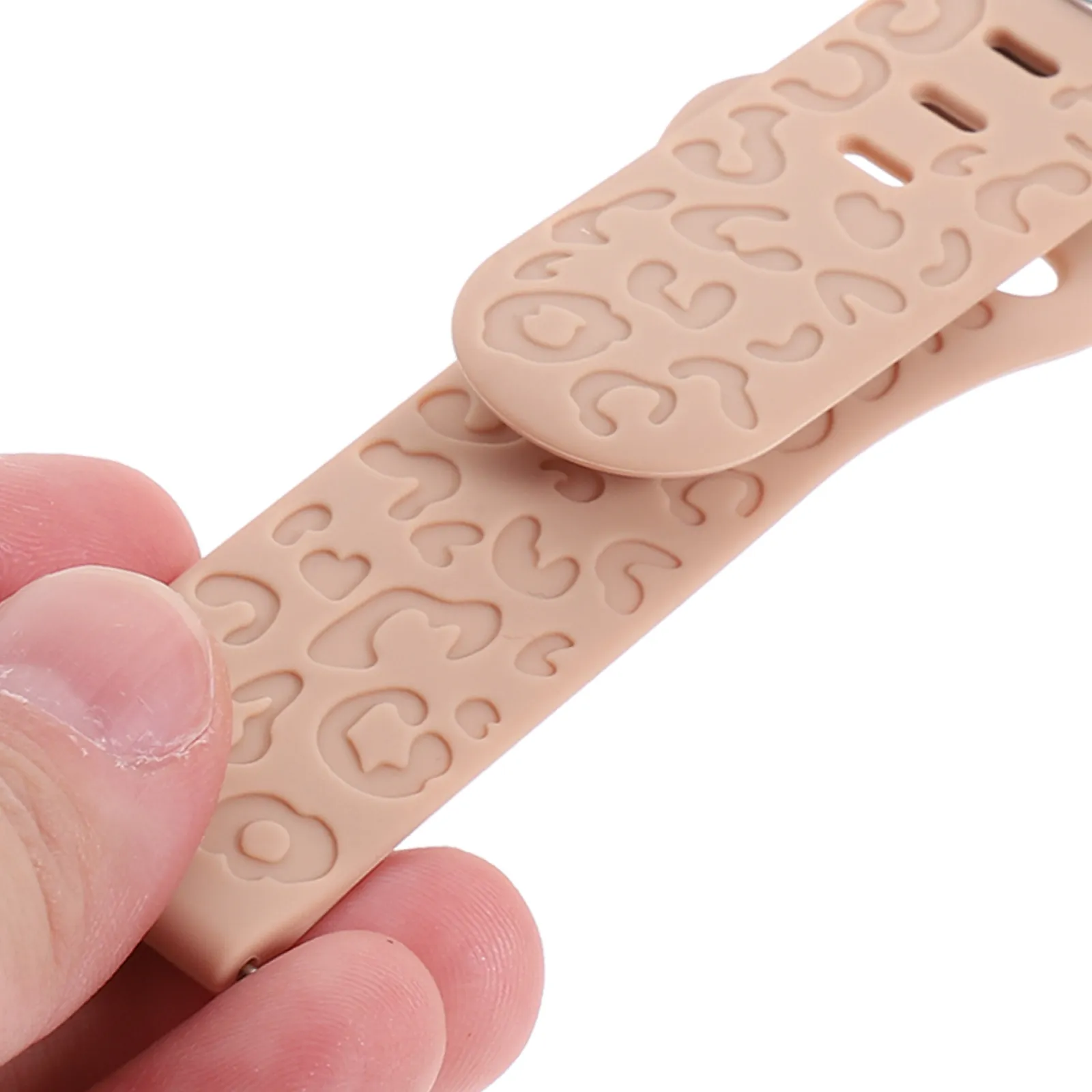 

2Pcs Pattern Silicone Watch Strap Adjustable Replacement Bands Soft Comfortable Wristwatch Accessories for Everyday