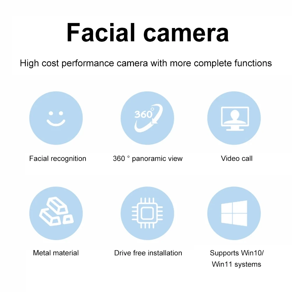 【سعر ساخن】 كاميرا سطح المكتب HD 1080P 30FPS 80 كاميرا ويب للتعرف على الوجه بزاوية واسعة متوافقة مع نظام التشغيل Windows Hello لـ OBS/Gaming/Zoom #1