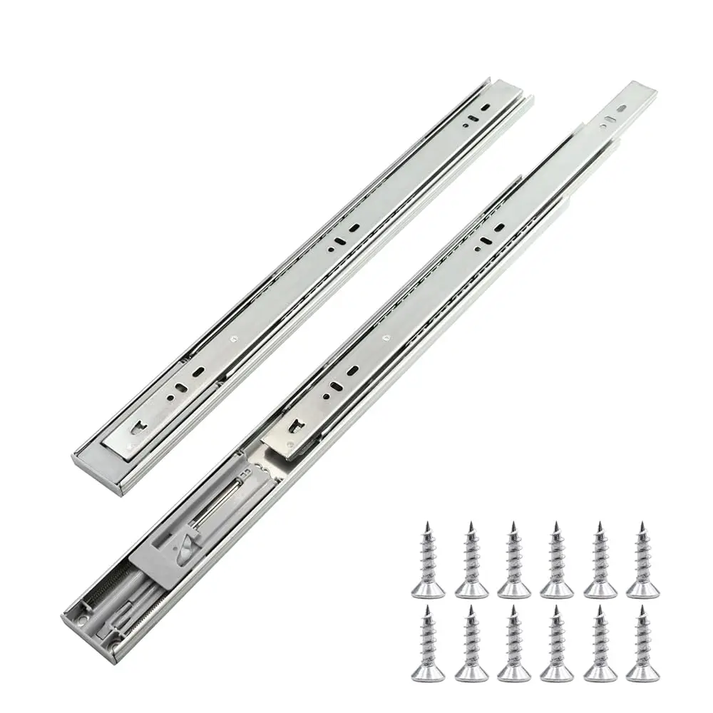 

Soft Close Drawer Slides 18 H Bathroom Cabinet Drawer Slides Ball Bearing Heavy Duty Full Extension Basic Under Drawer Slides