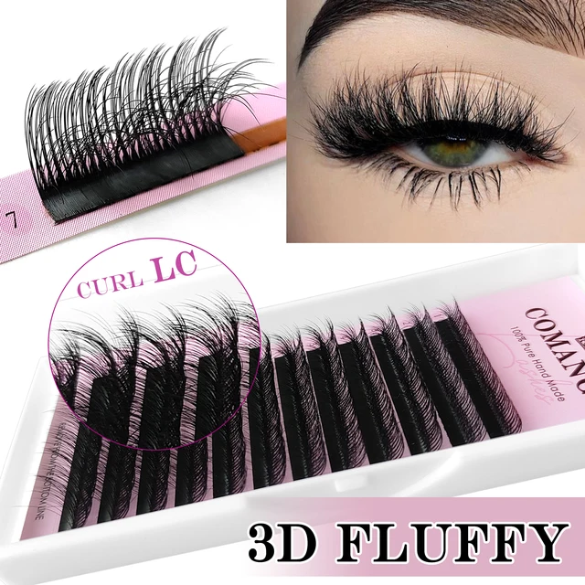 CoMango 3D Camellia Wielowarstwowe przedłużanie rzęs LC/LD Curl Matte Black Wysokiej jakości marka rzęs Wispy Volume Blooming Bouquet Lash