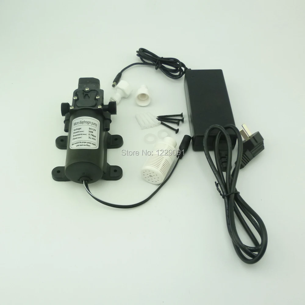 12V 30w 3LPM self priming pressure water pump booster pump high pressure small diaphragm pump