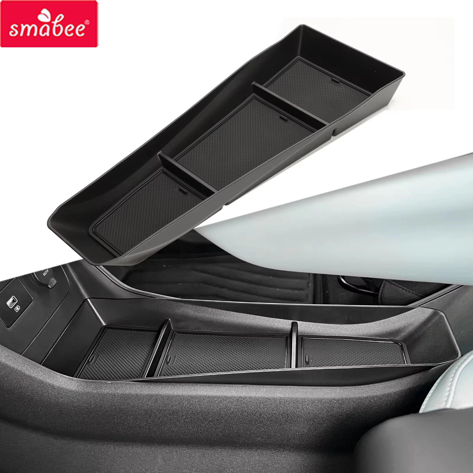 Smabee para BYD SEAGULL: Bandeja Organizadora para Console Central, Caixa Organizadora para Camada Inferior Central do Carro, Acessórios de Organização