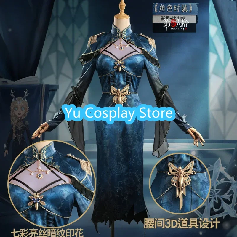 Game Identity V Butterfly In Ice Priestess Fiona Gilman Cosplay Costume Women Gothic Dress Anime Clothing Party Suit Custom Made