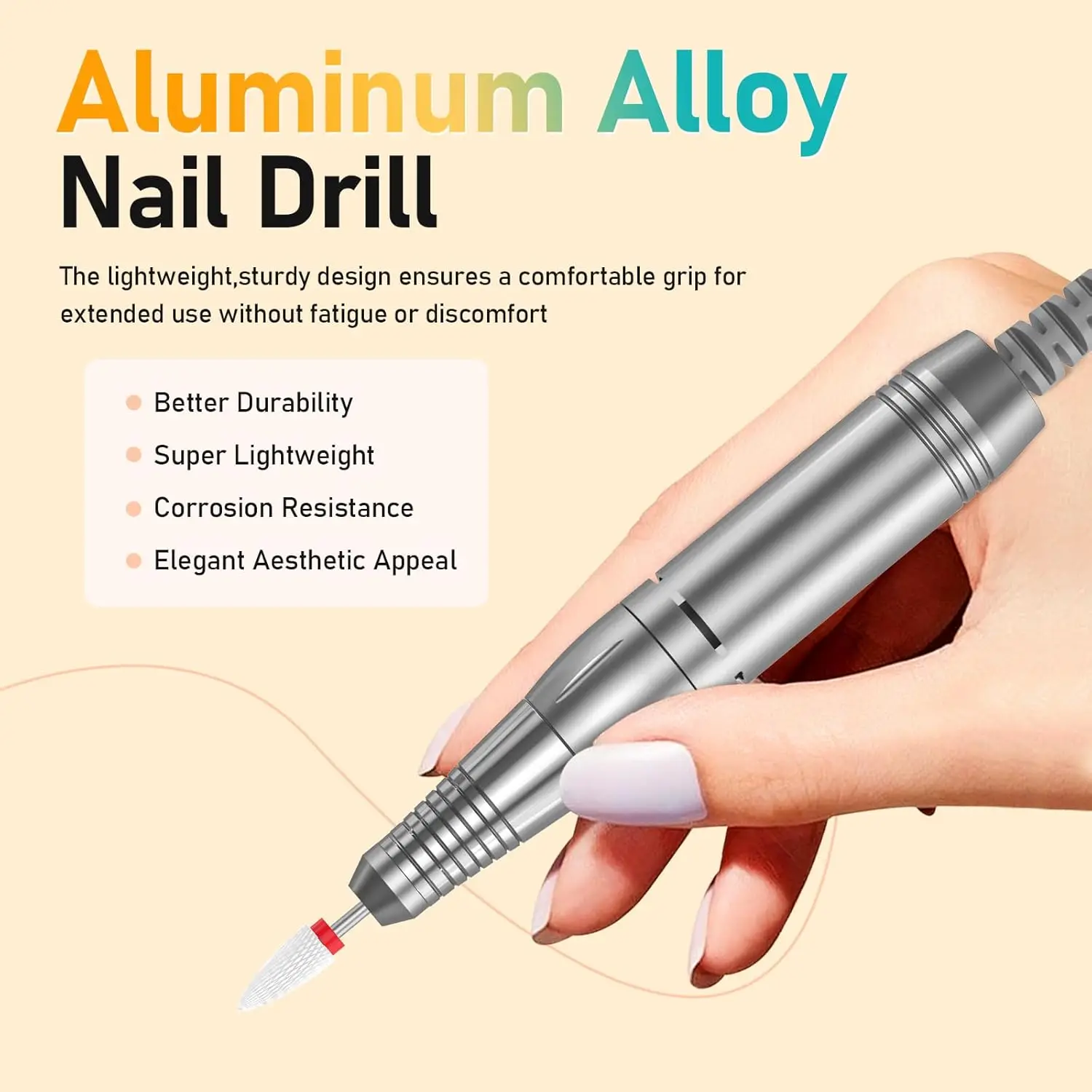 Portable Nail Drill Electric File 35000RPM Professional Rechargeable Nail Efile Machine For Acrylic Nails Gel Polishing Removing