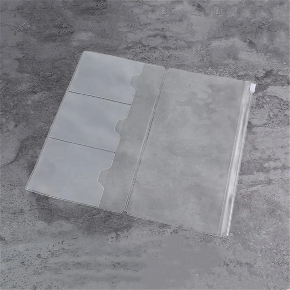 

Standard For Midori Travelers Passport Journal Planner Card Holder Notebook Storage Bag PVC Zipper Bag Notebook Zipper Bag