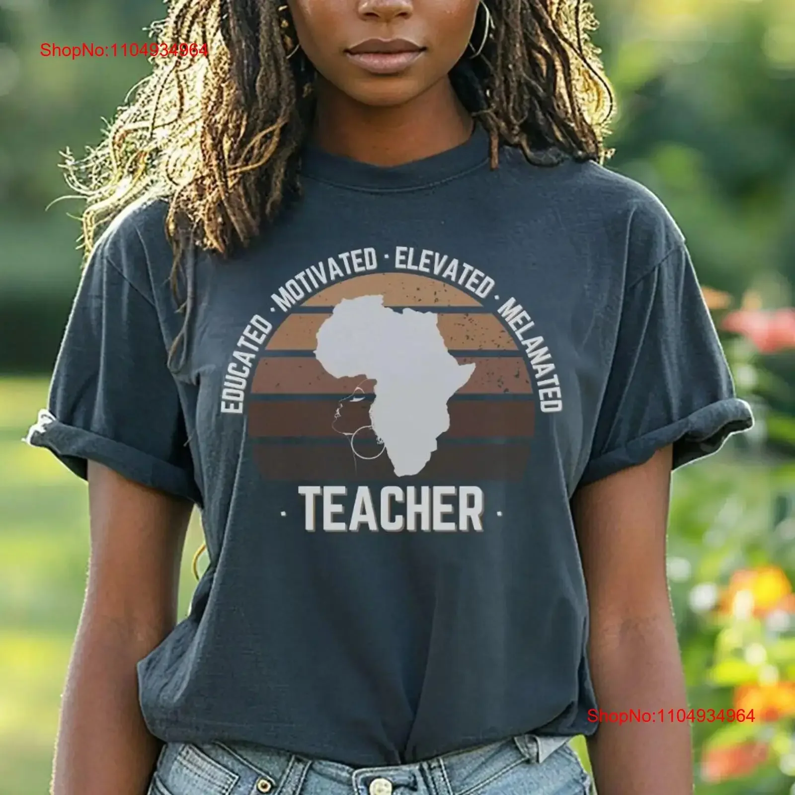 تي شيرت معلم الملف المرتفع المرتفع للتاريخ الأسود الميلانين ماجيك فخر أمريكي أفريقي عتيق مغسول