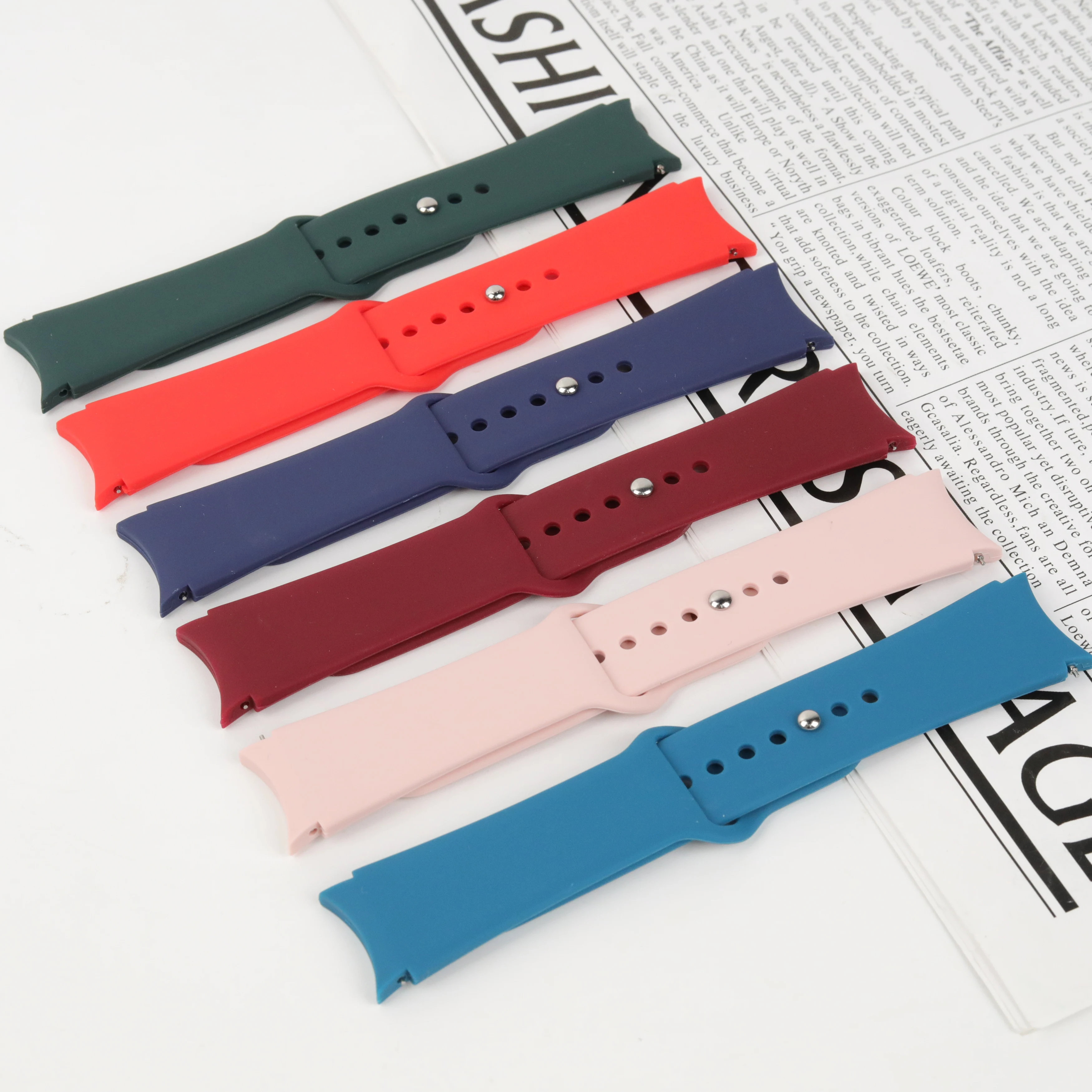 Keine Lücken Armband für Samsung Galaxy Watch 7/6/4/5 pro 45 mm 44 mm 40 mm Silikon-Sportarmband Correa Galaxy Watch 4 6 klassisches Band