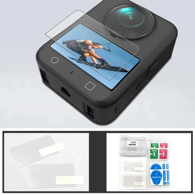 3Pcs Set Tempered Glass for DJI Osmo 360 II Screen Anti-scratch Lens Protector Film for DJI Osmo 360 Protection Accessories Set