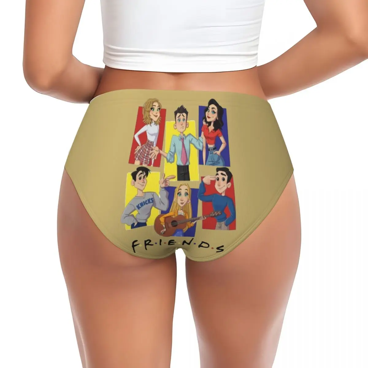 Custom TV Show Friends Briefs Underwear Women's Breathable Stretch Panties