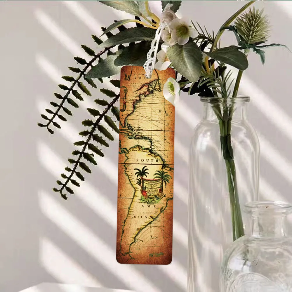 30PCS Vintage Old Map Bookmarks For Students Paper Card Decorative Book Page Marking Page Book Marking DIY Bookmarks Stationery