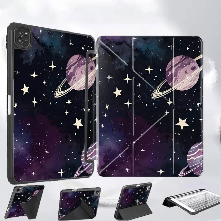 

Чехол-подставка Cure The Starry Sky для планшетов iPad Mini 6, 7, Pro 2025, Pro 11, 10, 9, 8, 7 поколений, 12.9 дюймов, Air 4, 5, M3, M2, M4