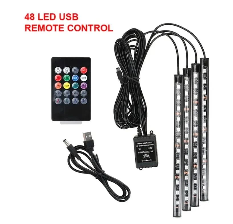 Universele auto RGB-sfeerverlichting LED-strip interieur sfeerlampen 8 kleuren decoratieve off-road 4x4 SUV auto-accessoires