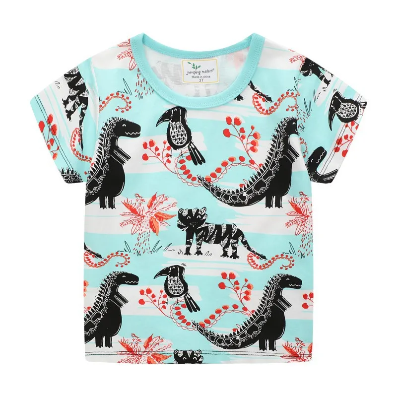 

Jumping Meters New Arrival Boys T Shirts For Summer Cotton Cartoon Dinosaurs Toddler Kids Tees Baby Tops Clothes