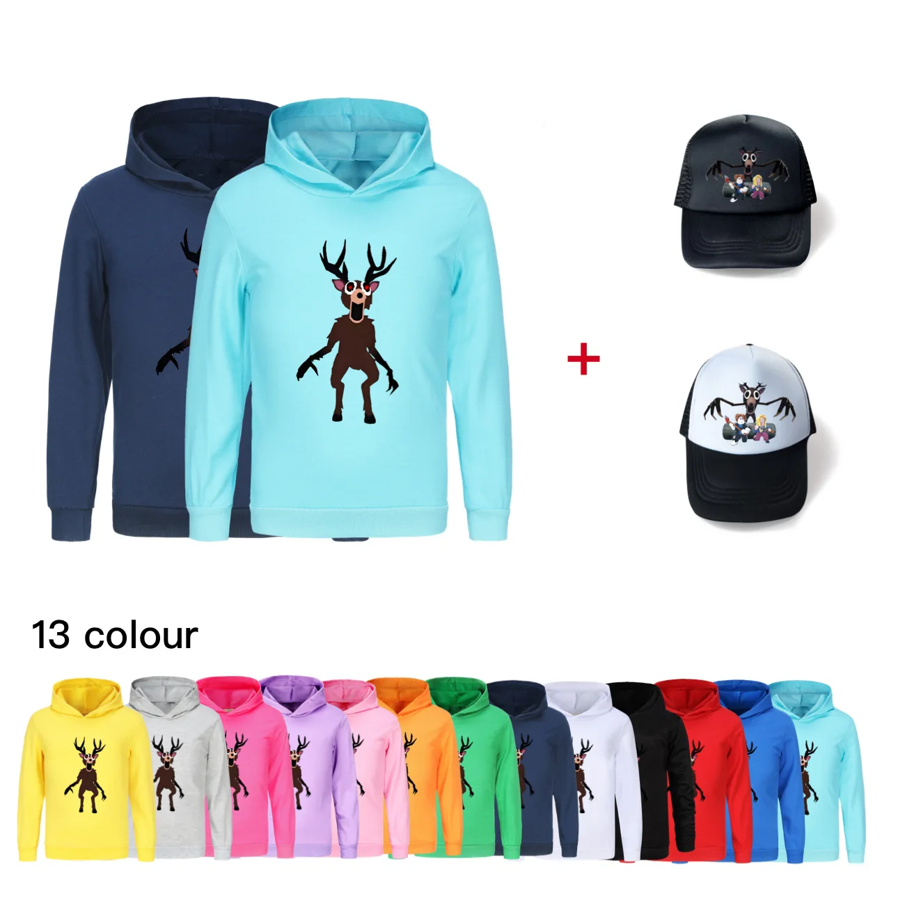 

New 99 Nights In The Forest Toddler Girls Cartoon Sweatshirt Kids Casual Hoodies Child Long Sleeve Outwear Boys Sweater+hat5067