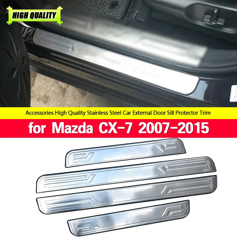 

For Mazda CX-7 CX7 2007 2008 2008 2010 2011 2012 2013 2014 2015 High Quality Stainless Steel Scuff Plate/door Sill Car Styling