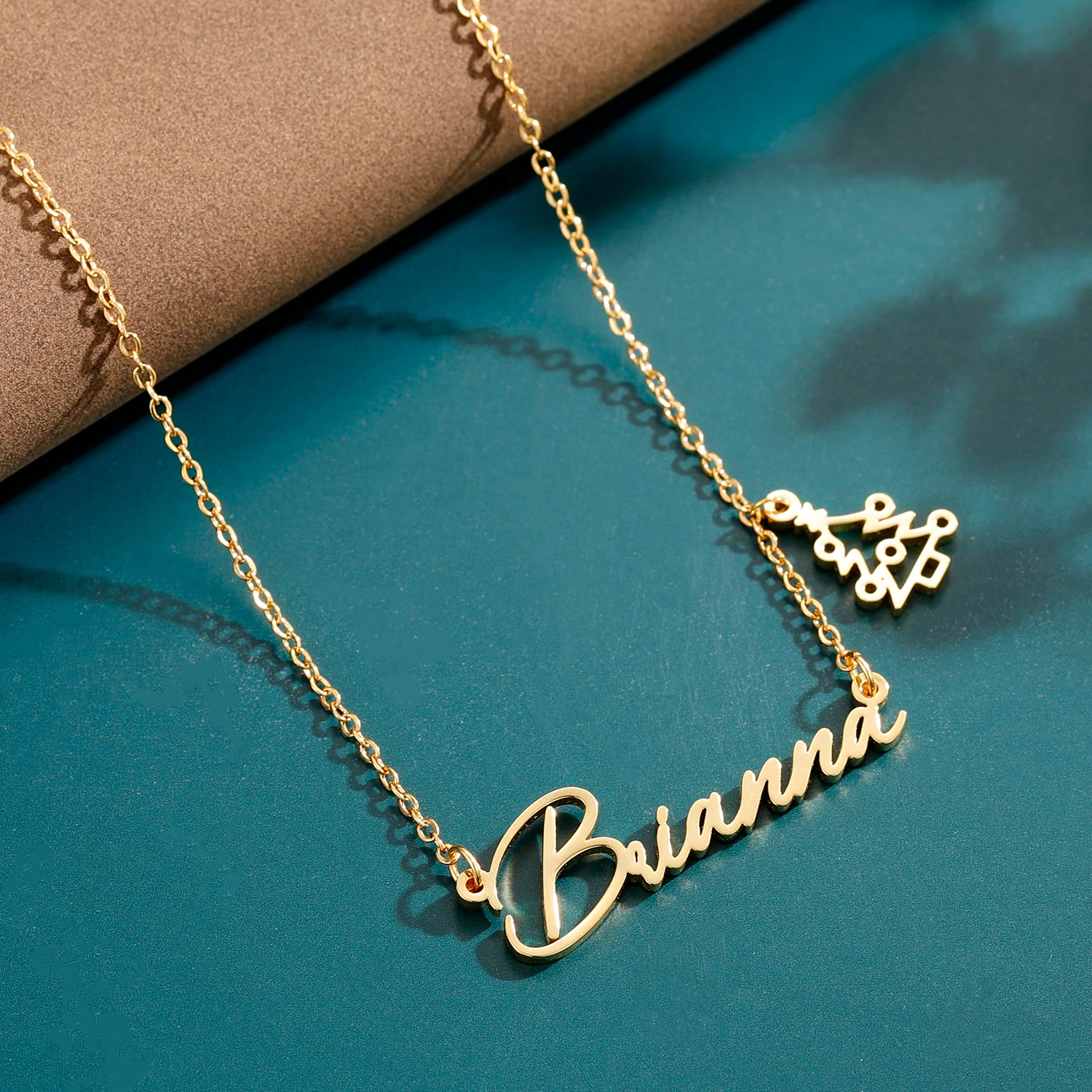 

Custom Name Necklace Stainless Steel 18K Gold Plated Christmas Symbols Design Personalized Christmas Pendant Gifts for Women