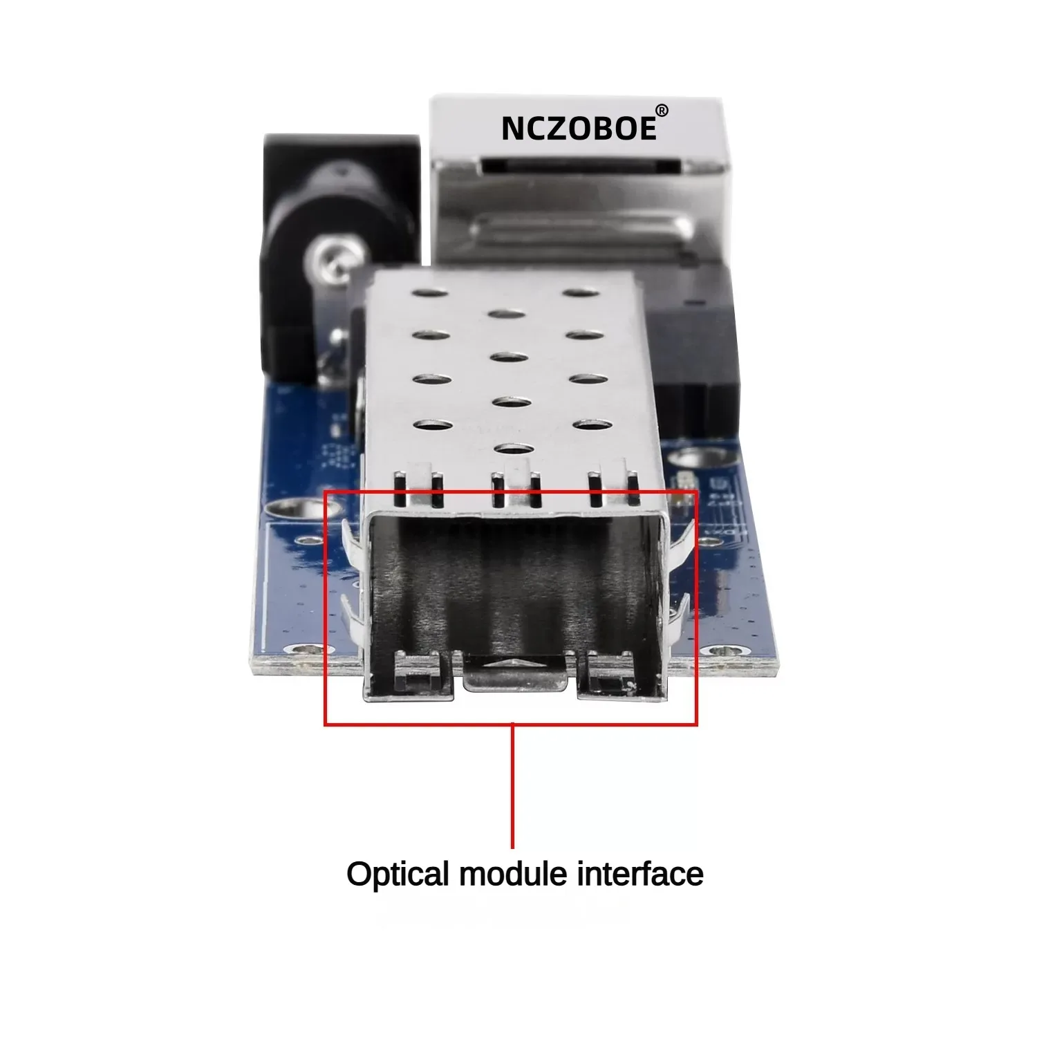 NCZOBOE Mini Media Converter 1 Port Fiber 1 RJ45 Fiber Switch 1G1E Gigabit Optical Fiber Ethernet Switch for IP Camera PCBA