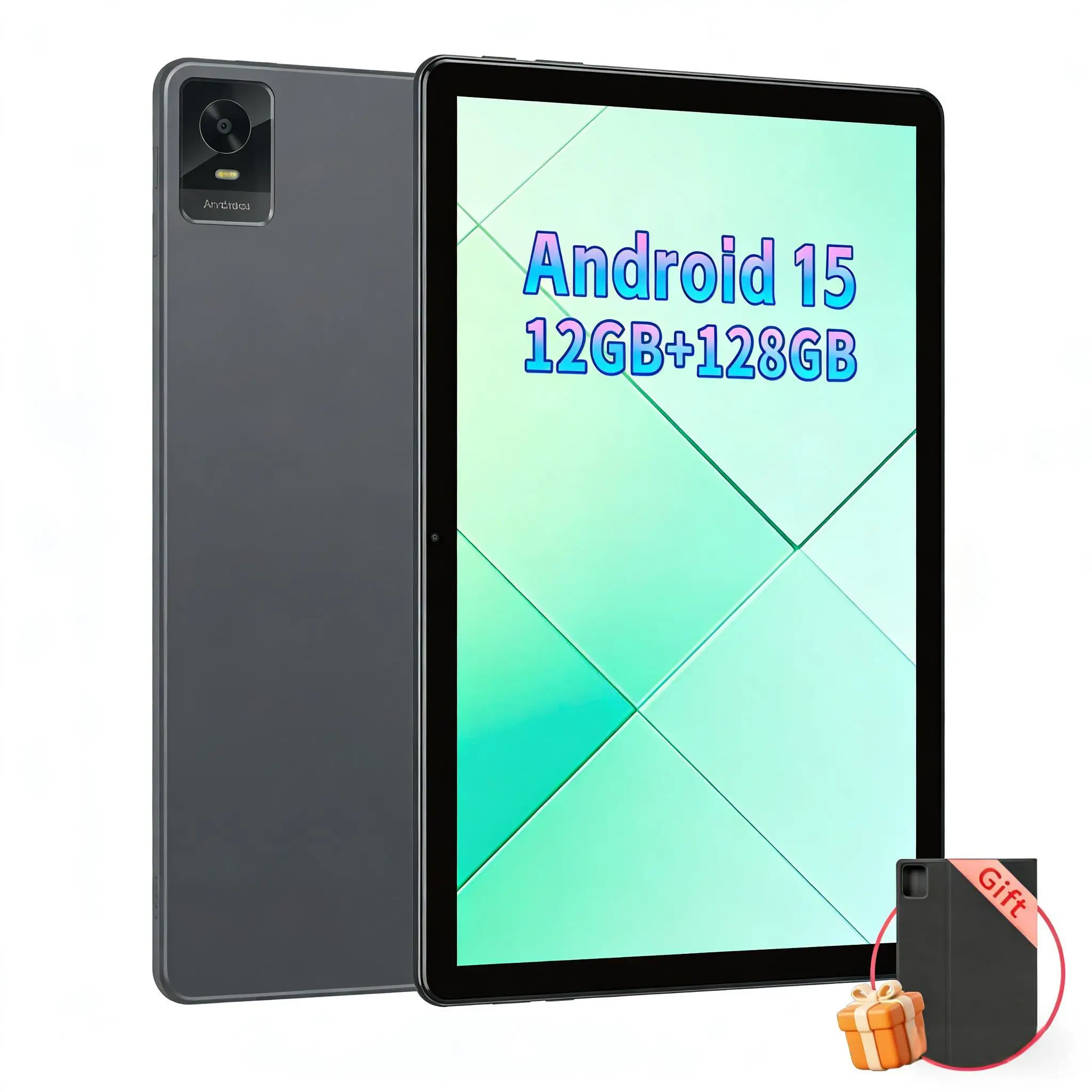 Paitanry Y40 Budget Android 15 Tablet 10.1 Inch 12GB RAM 128GB ROM Octa Core 6000mAh WiFi Student Educational Learning Tablet