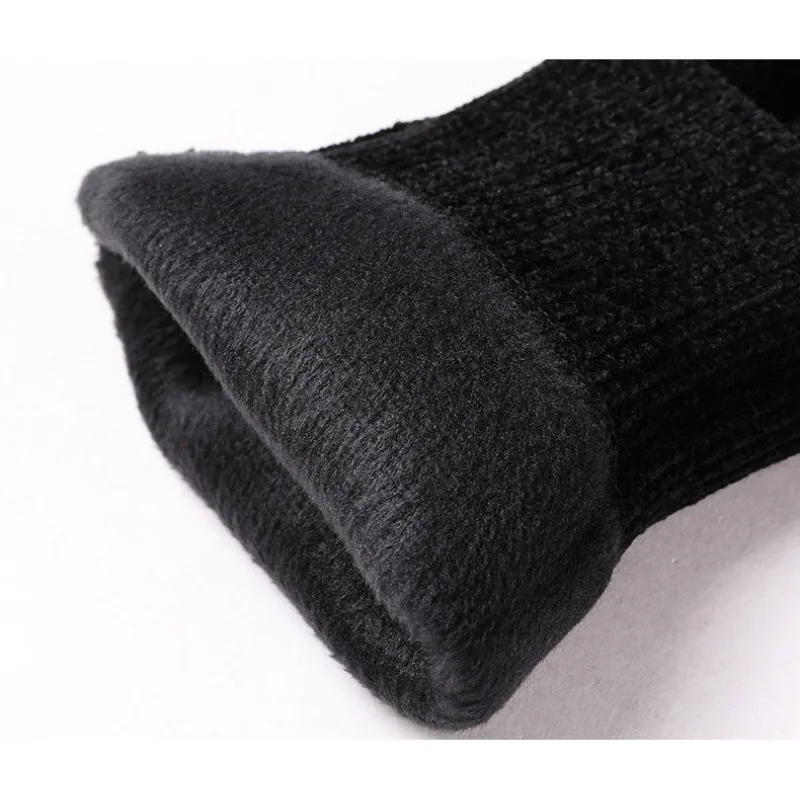 Pulôver de pelúcia gola redonda masculino, suéter solto de malha, espessado e quente, listras com cores contrastantes inferior, outono e inverno