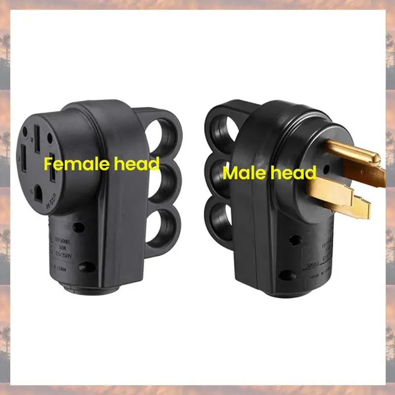 Tren 2025 Steker Listrik Pengganti Wadah RV 50AMP 14-50P 125V/250V Steker Listrik Pengganti Trailer Perjalanan Steker Aksesori RV