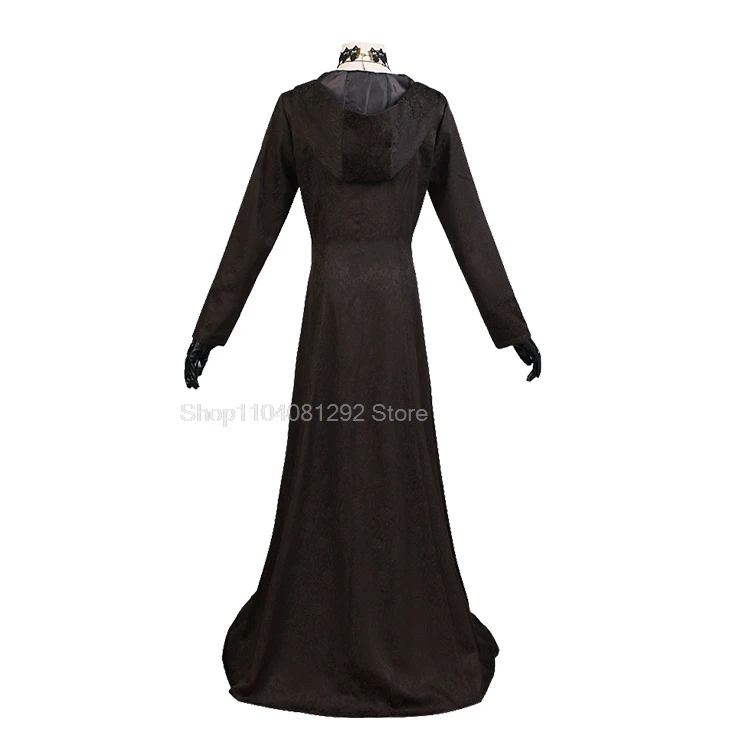 Costume de Cosplay de Vampire pour Femme, Robe Noire Imbibée, en Stock