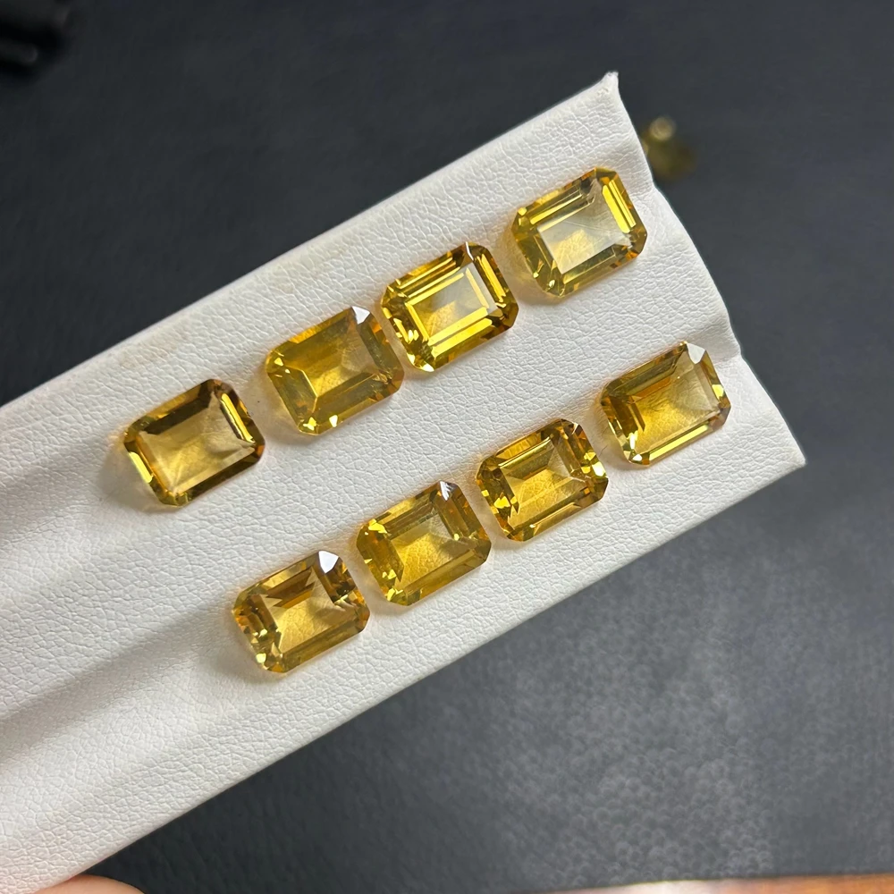 100% Nautural Citrine Emerald 7x9mm to 10x12mm No Heated Gemstone