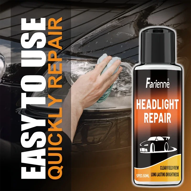 Ultimate Car Headlight Repair Kit - Headlight Repair Cream - Effectively repairs yellowed, oxidized, and blurry headlights,