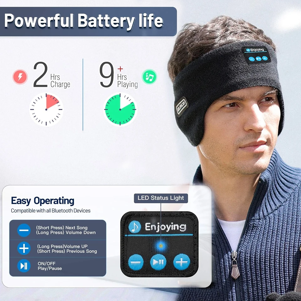 سماعات بلوتوث رياضية لينة أفخم الأذن الشتاء غطاء للأذنين سماعات لاسلكية مرنة الموسيقى في الهواء الطلق إيرفلاب حماية الأذن يفشل