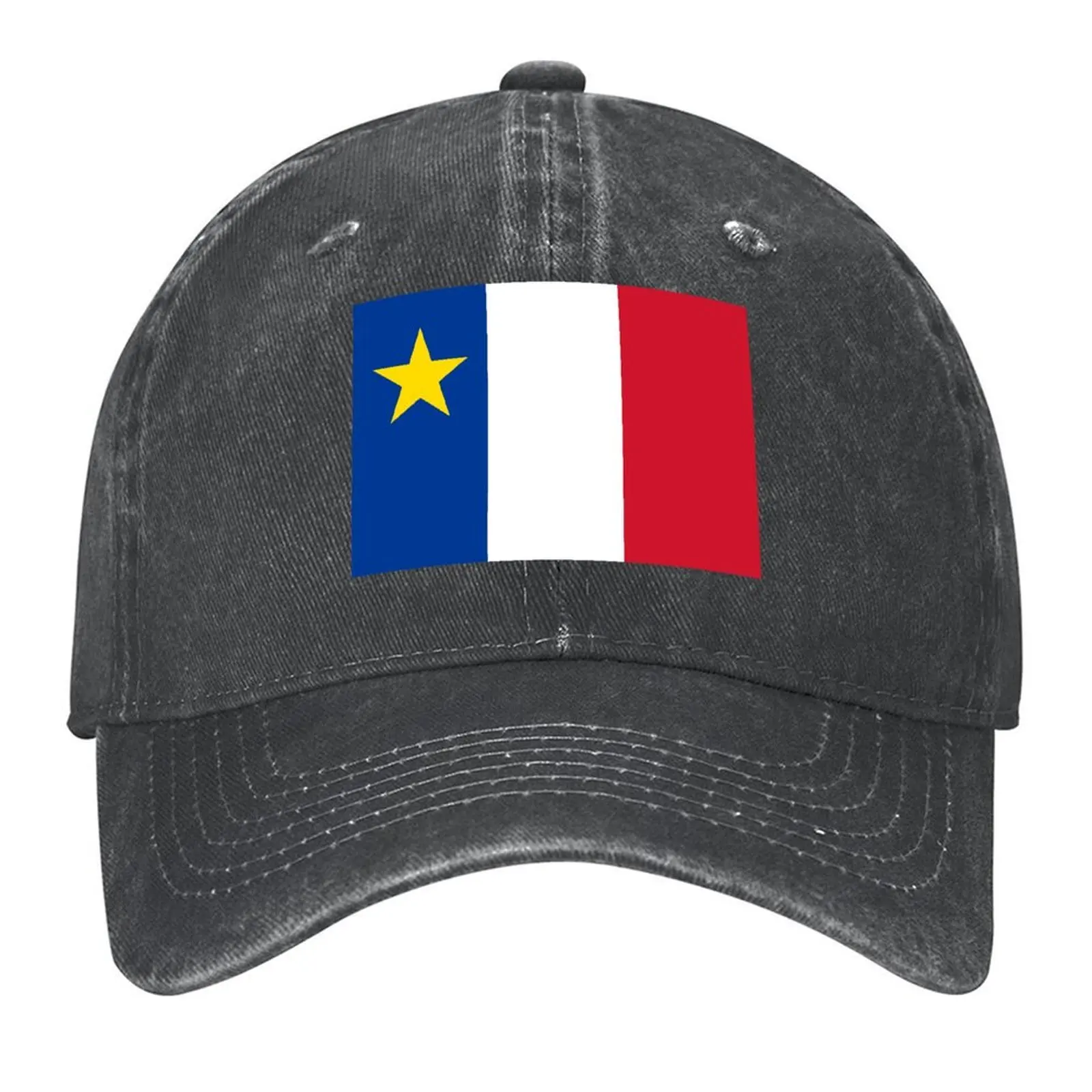 

Acadie Acadia Flag blue white red North American New Brunswick Acadian French Canada HD Baseball Cap