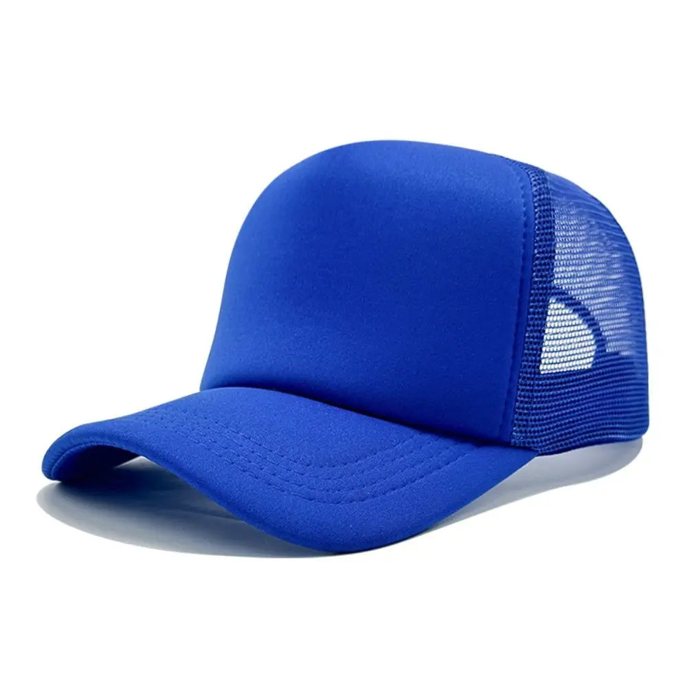 Fashion Adjustable Baseball Cap Mesh Solid Color Snapback Hats Breathable Trucker Cap