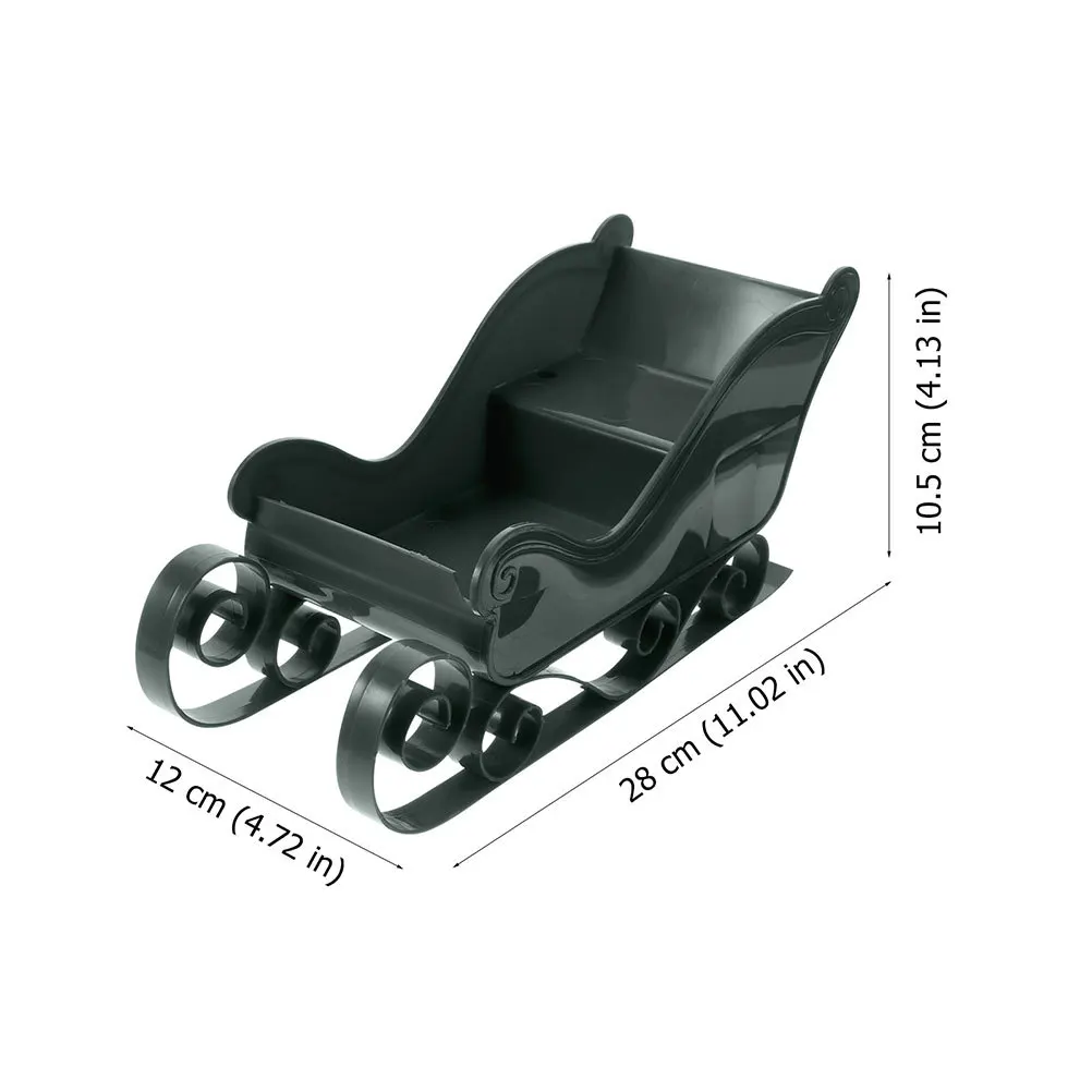 

2pcs Mini Sleigh Decor Christmas Tabletop Ornament Lightweight Desktop Sleigh Decoration Xmas Party Pendant Plastic Sled