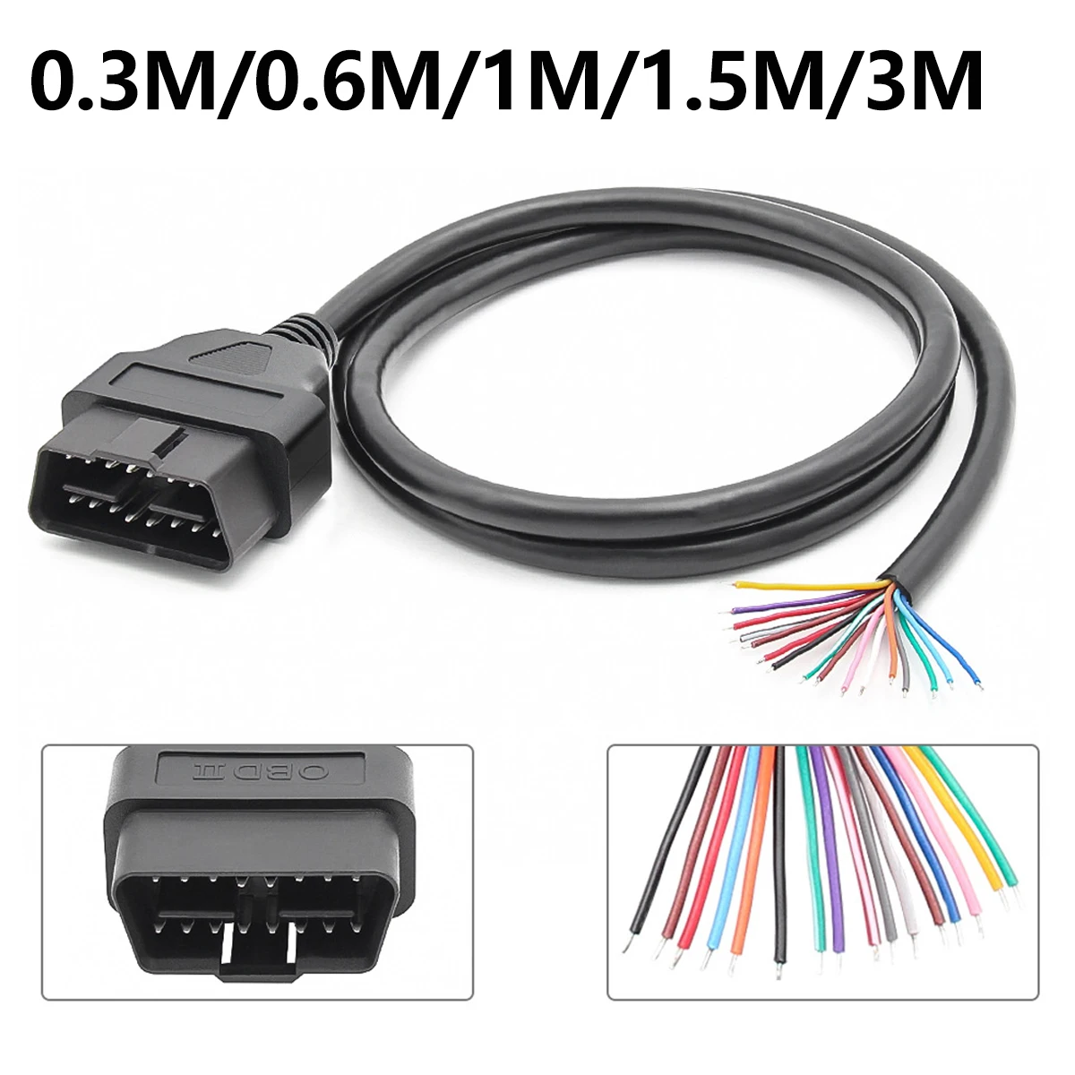 16pin Female to Male DIY OBD 2 OBD2 Auto Extension Cable Automotive Car Diagnostic auto Tool Scanner OBDII Connector