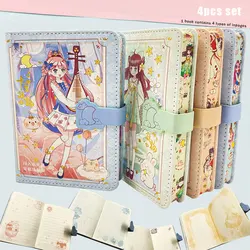 64k Thickened 256 Color Pages Cartoon Hot Stamping Leather Student Diary Notepad Vice Manual Magnetic Closure Notebook