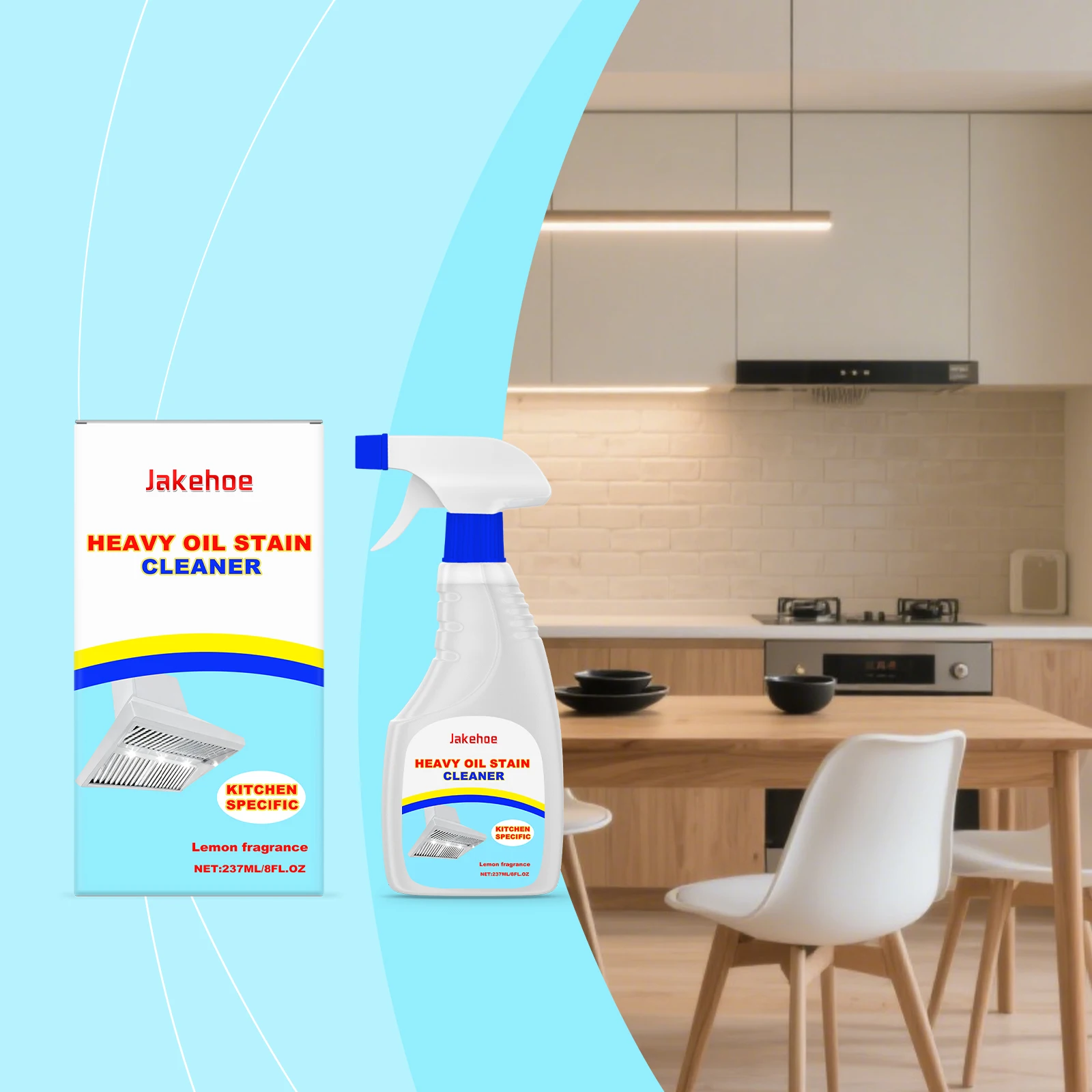 

Обезжирювач вытяжки, разрезает сквозную жирность и пятна. Мощный спрей для кухонной вытяжки, плиты, гриля. Легкая очистка формулы