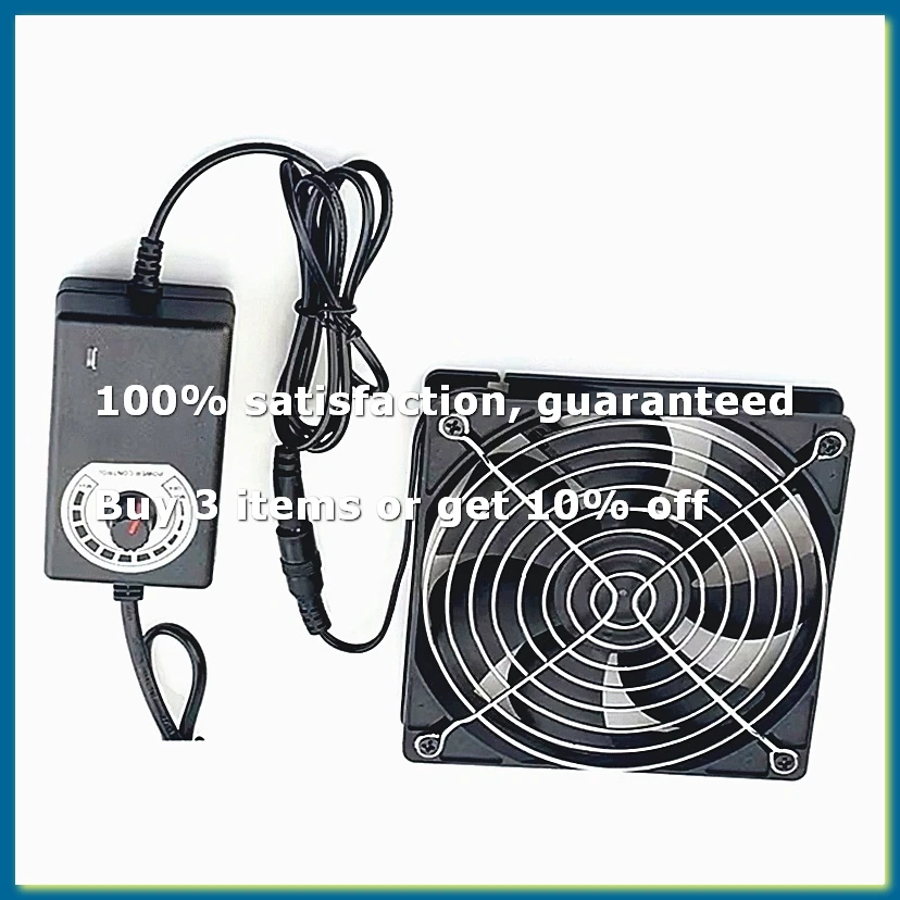 120mm 2700RPM Fan Cooling with Controller 12cm 12V Btc Machine Chassis Workstation Cabinet Radiator Server Fan EU Plug-A32R