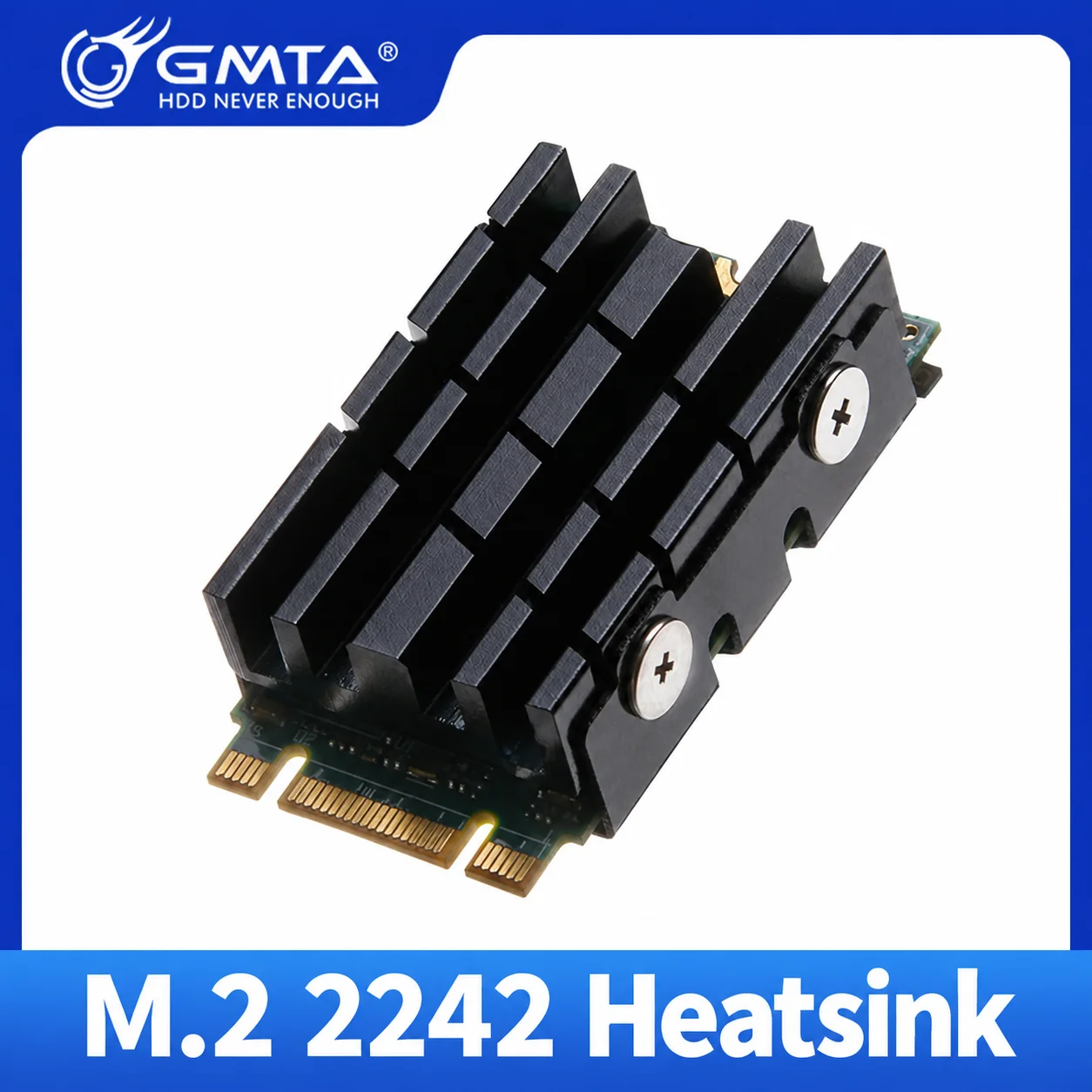 M.2 2242 SSD Heatsink, 2242 NVME SSD Heat Sink Aluminum 2242 Heatsink with Thermal Pads for 2242 Solid Hard Drive
