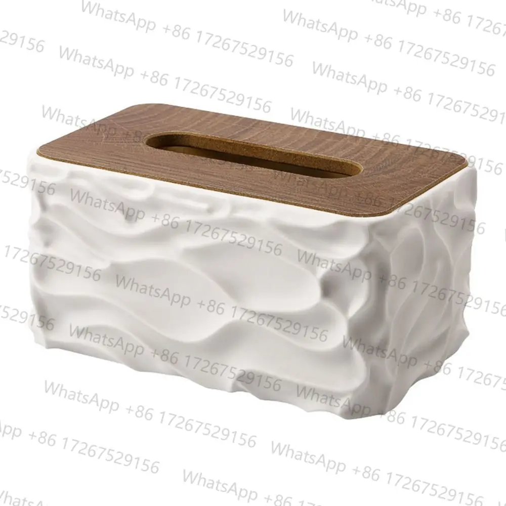 Simple Large Capacity Tissue Box Cover Wooden Lid Dust-proof Tissue Box Holder Creative Elegant Paper Holder Living Room