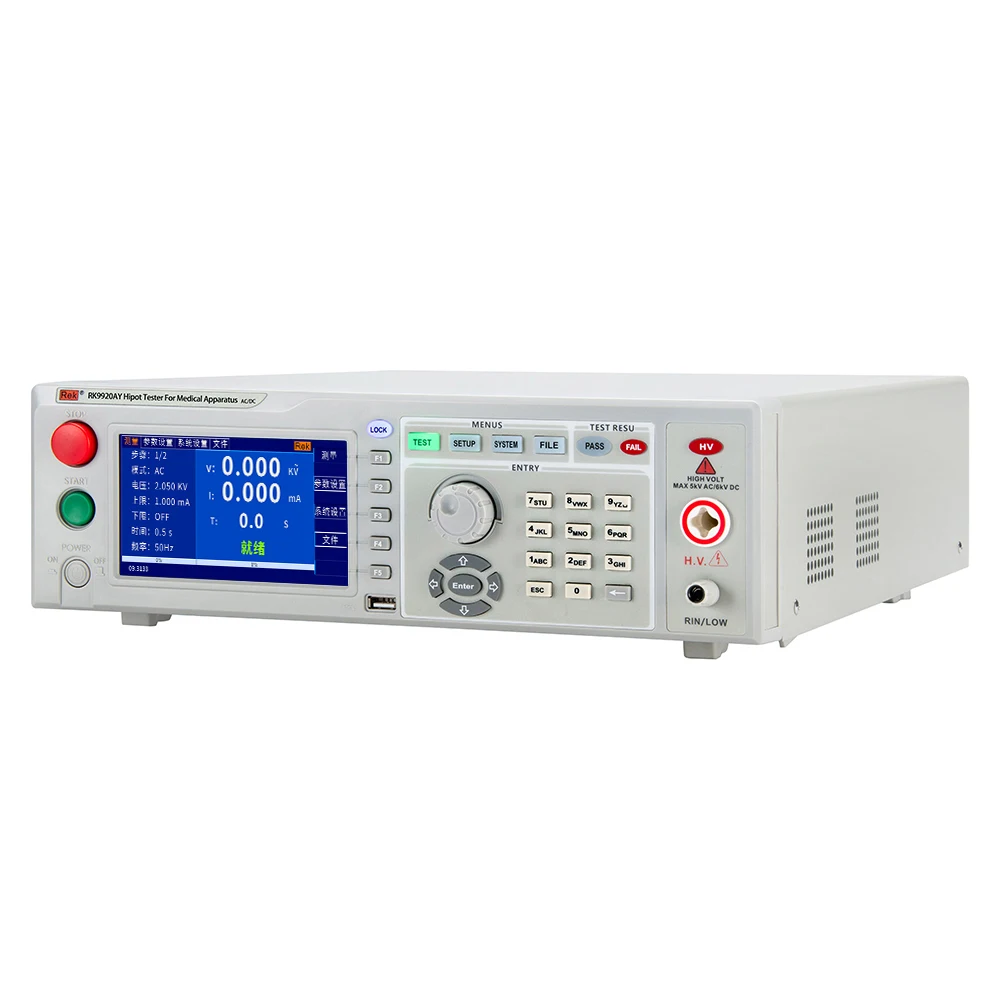 Programmed AC DC medical voltage tester RK9920AY AC 0.05-5KV 0.001mA- 20mA DC 0.05-6KV 0.1uA-10mA medical Hi pot Tester