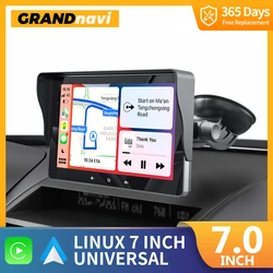 Grandnavi Auto Carplay Universal 7inch Car Radio Wireless Android  Bluetooth Touch Screen For VW Nissan Toyota