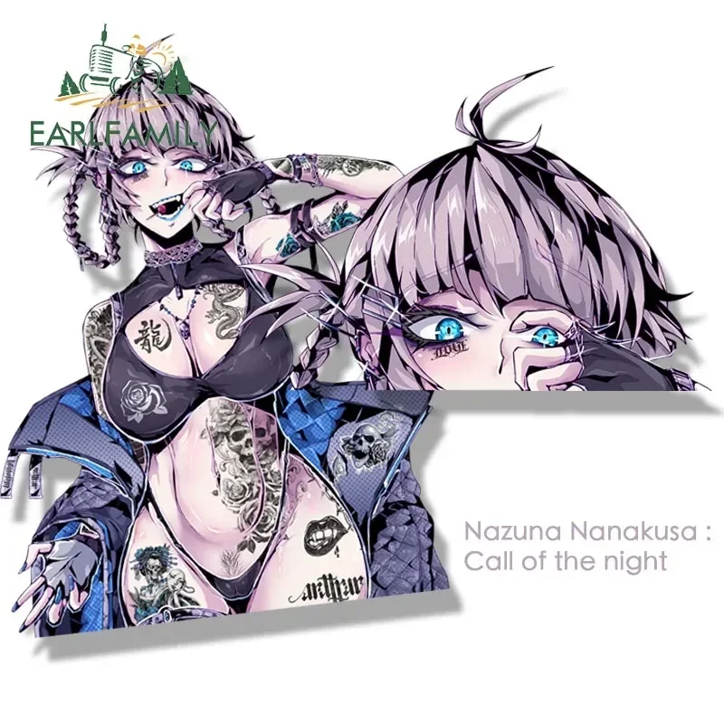 

EARLFAMILY Punk Nazuna Nanakusa Fanart Car Sticker Anime Cute Loli Kawaii Waifu Decal JDM Cartoon Peeker Girl Graffiti Stickers