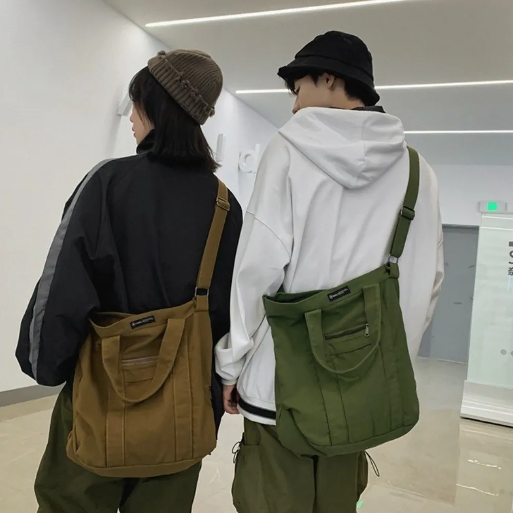 جديد قماش حقيبة كتف حقيبة بلون متعدد جيب حقيبة كروسبودي سعة كبيرة حقيبة يد الإناث طالبة