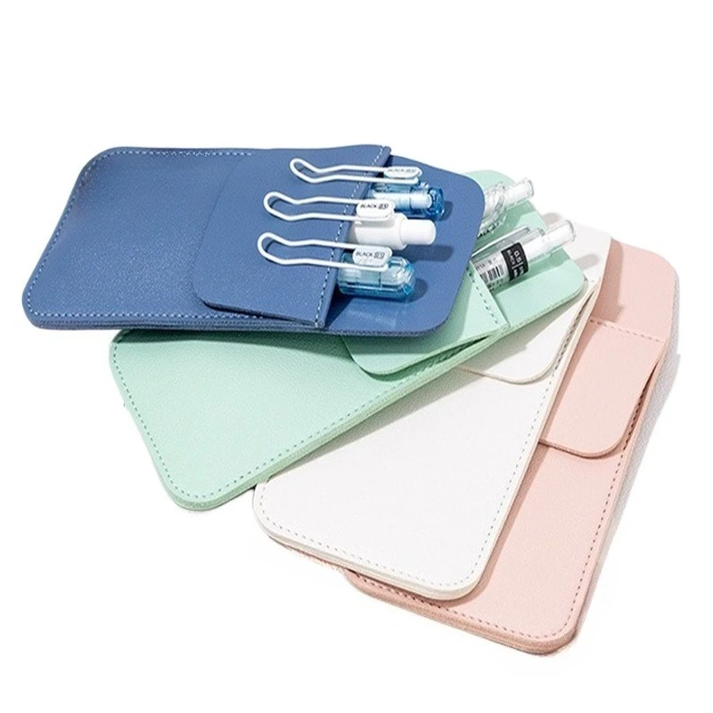 

PU Leather Pens Holder Organizer Bag for Doctor Nurse Chest Pocket Gel Ink Pens Case Protector Leak-proof Pen Pouch Organizer